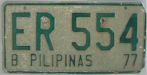 Old normal series (1977 - 1981), B = bantam car, 77 = year of issue (1977)