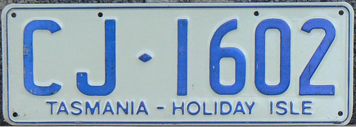 Former normal series (1976 - 1998), CJ = general series for cars, lorries, buses, issued in 1987
