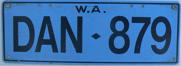 Current personalized plate (1978 up)