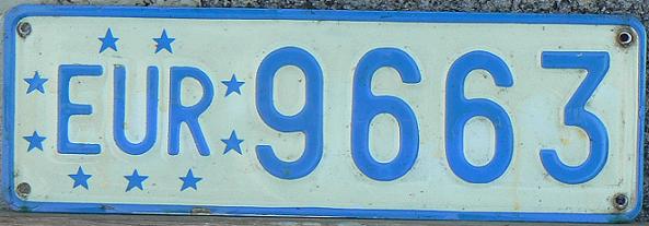 Former series issued in Belgium (1975 - 2000), for vehicles used by the European Union and its employees
